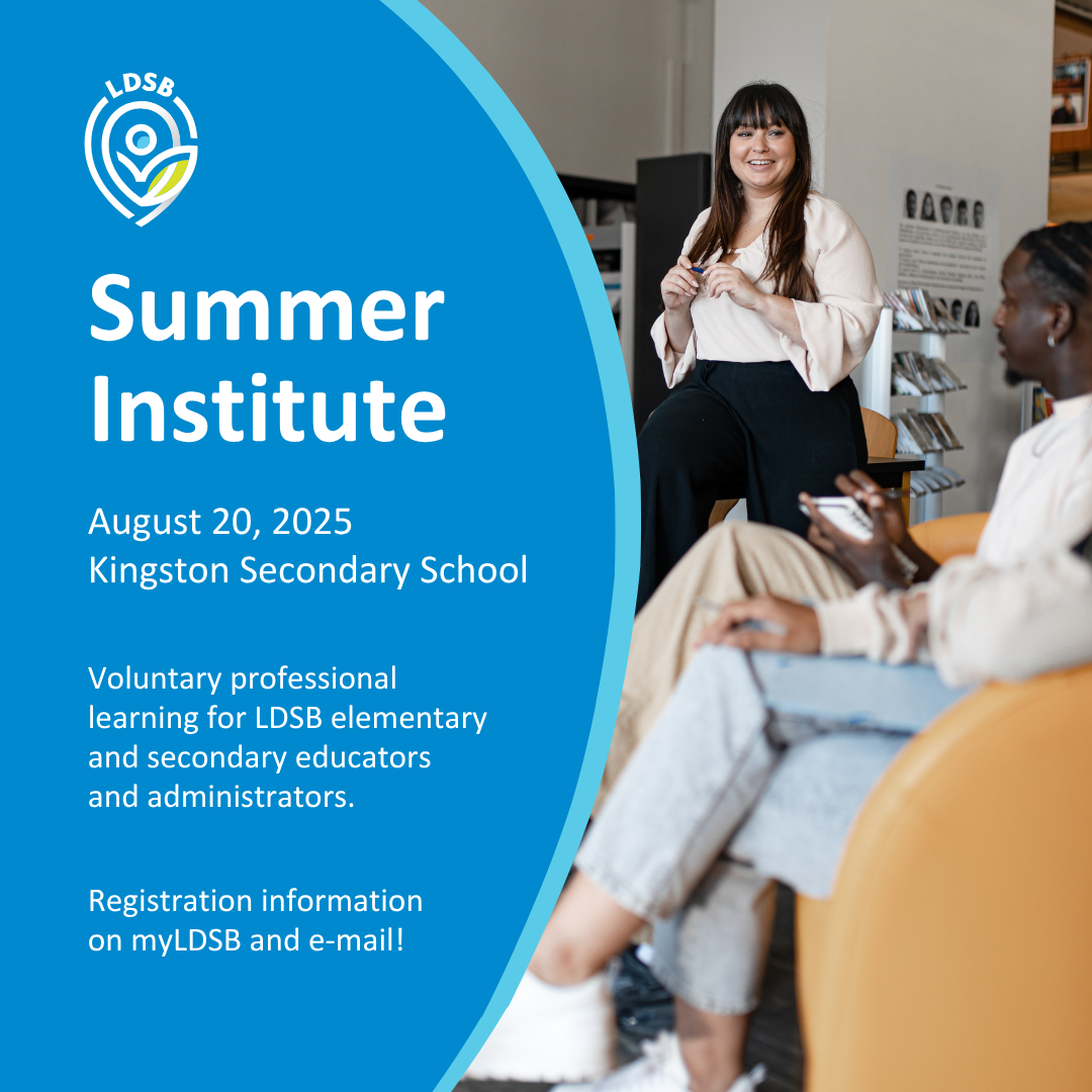 Graphic promoting LDSB Summer Institute